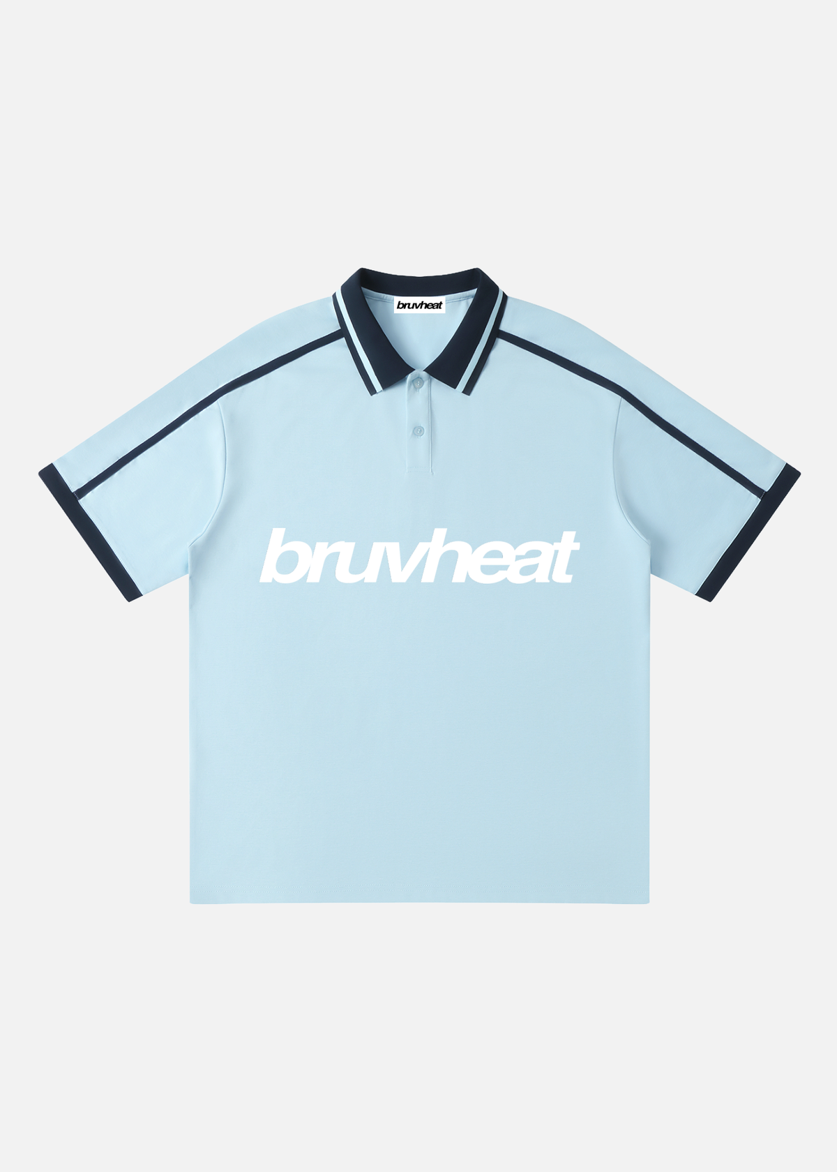 Avalon Sky Blue Contrast-Piping Polo Shirt