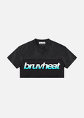 Solana Black Paneled V-Neck Cropped Soccer Jersey