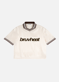 Sawyer Apricot Contrast-Stripe Oversized Polo T-Shirt