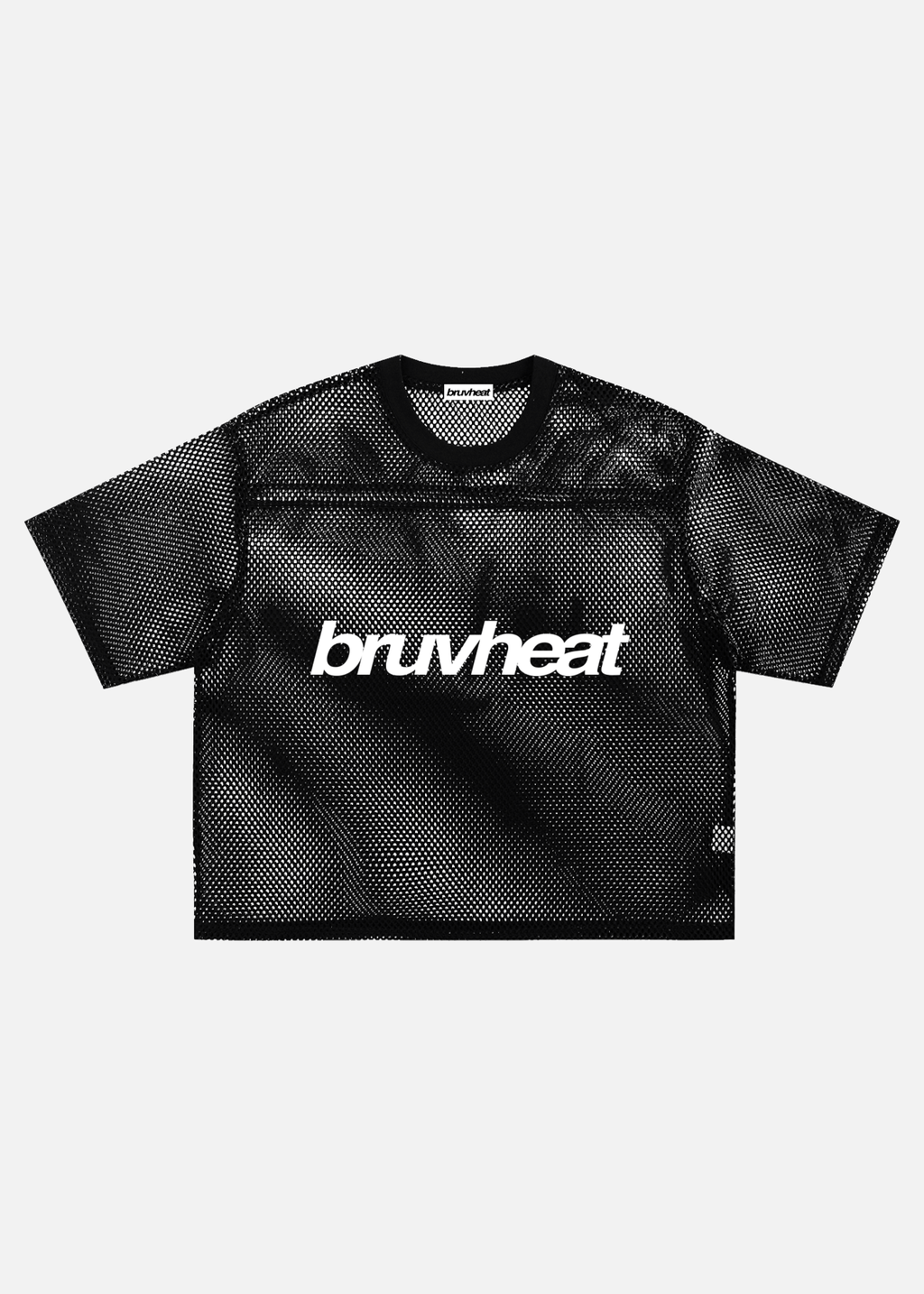 Mirage Black See-Through Boxy Net T-Shirt
