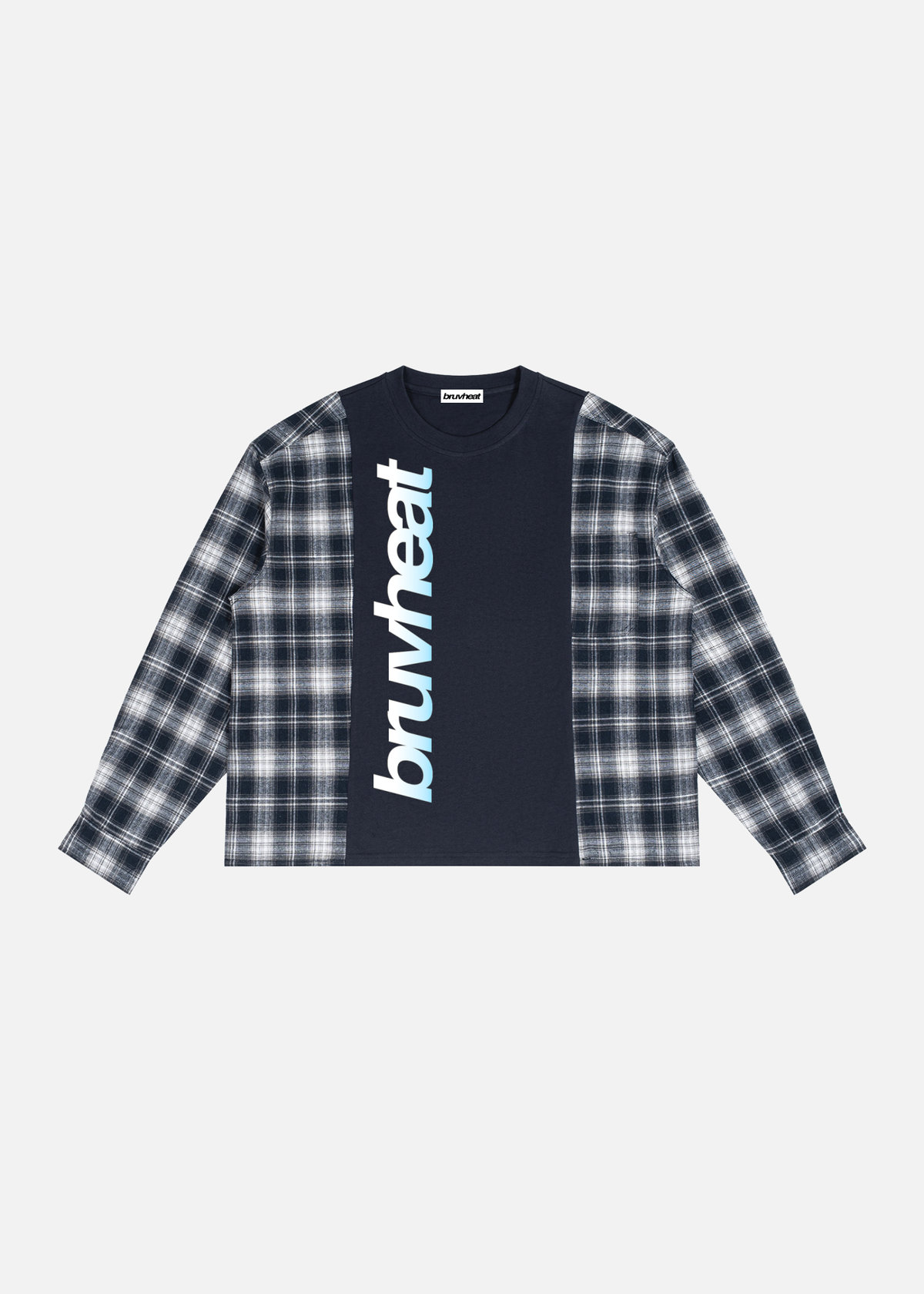 Dawson Navy & White Plaid Long-Sleeve T-Shirt