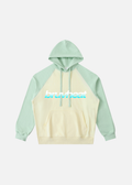 Malibu Apricot & Green Raglan Hoodie