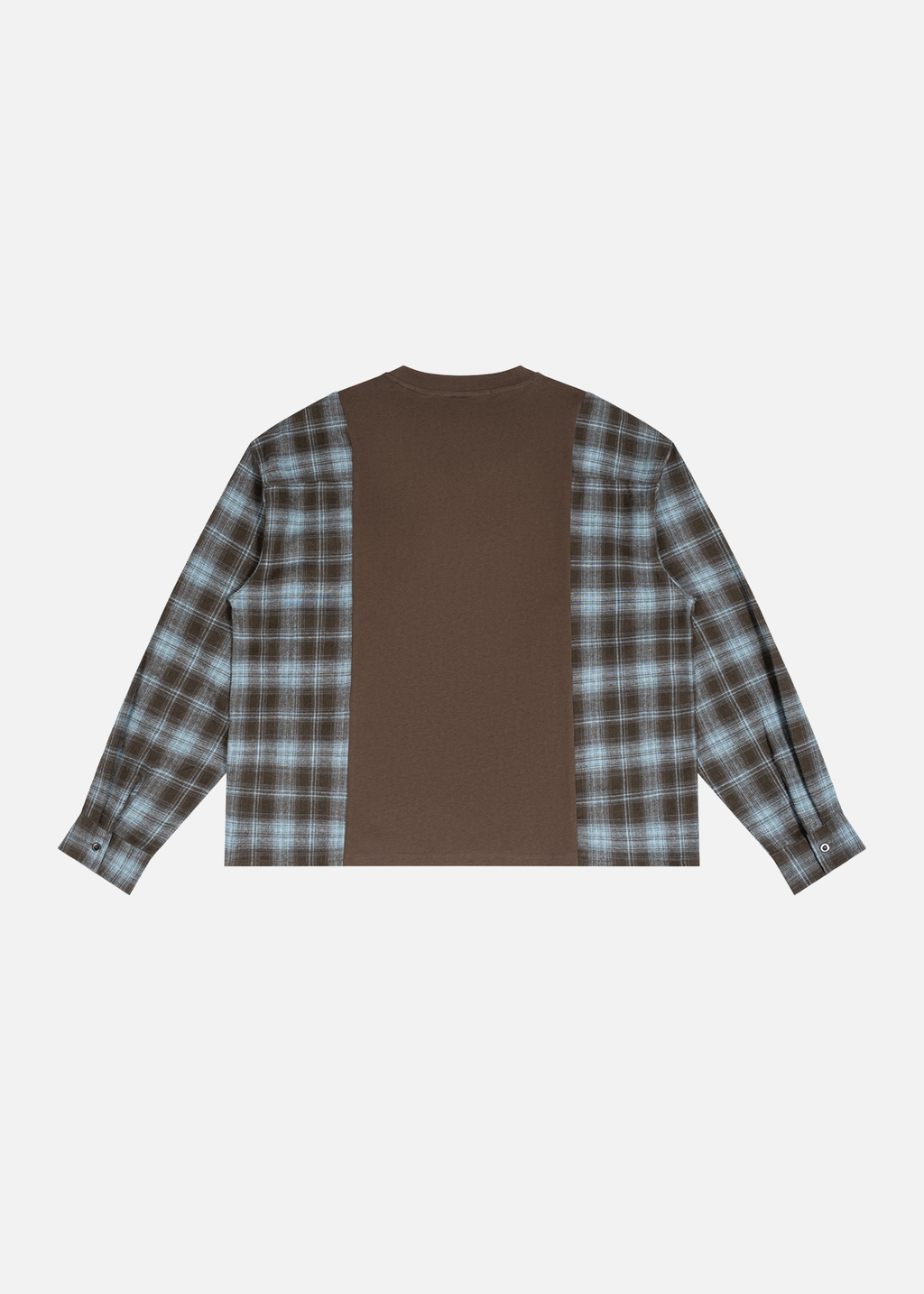 Dawson Coffee & Sky Blue Plaid Long-Sleeve T-Shirt