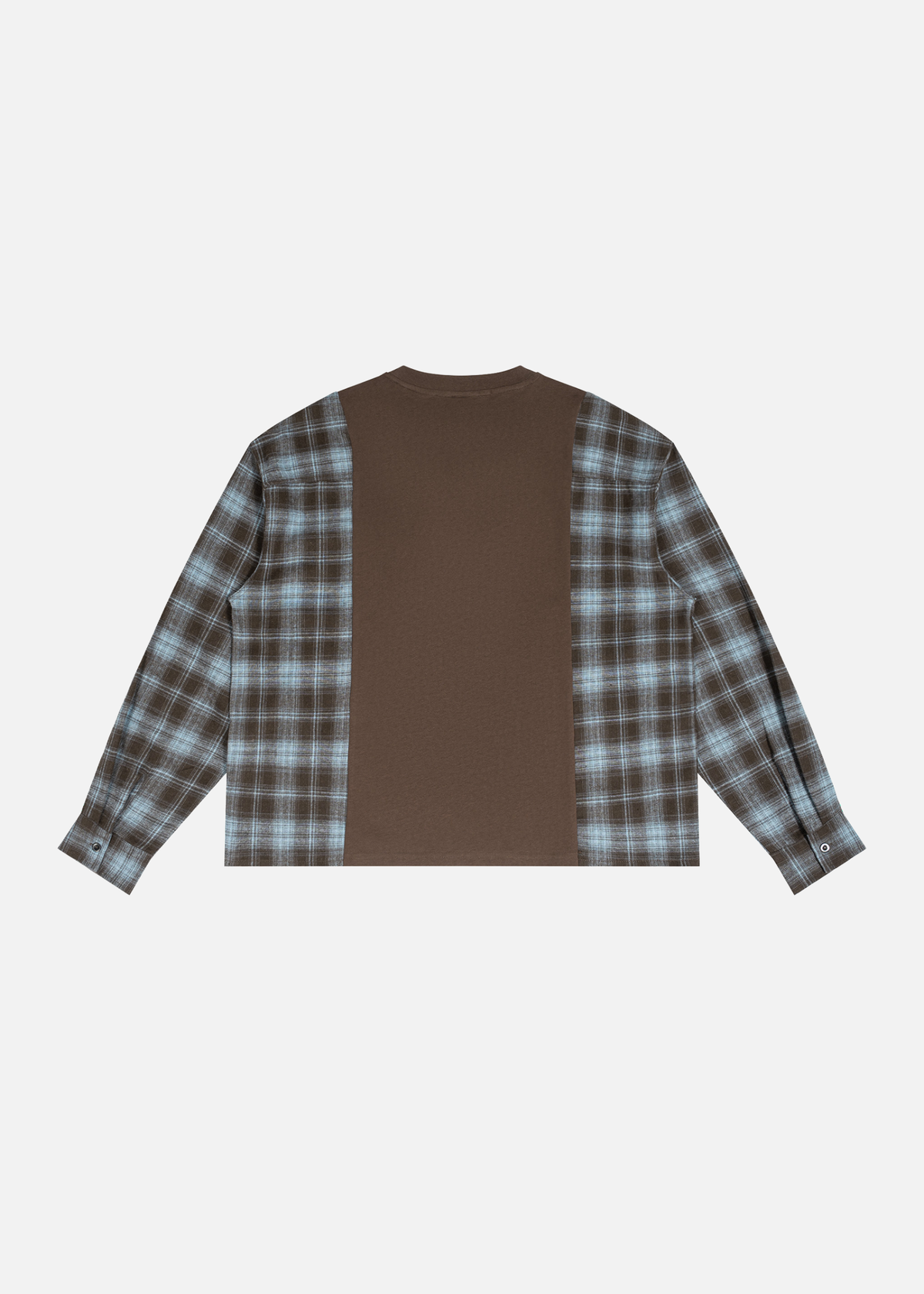 Dawson Coffee & Sky Blue Plaid Long-Sleeve T-Shirt