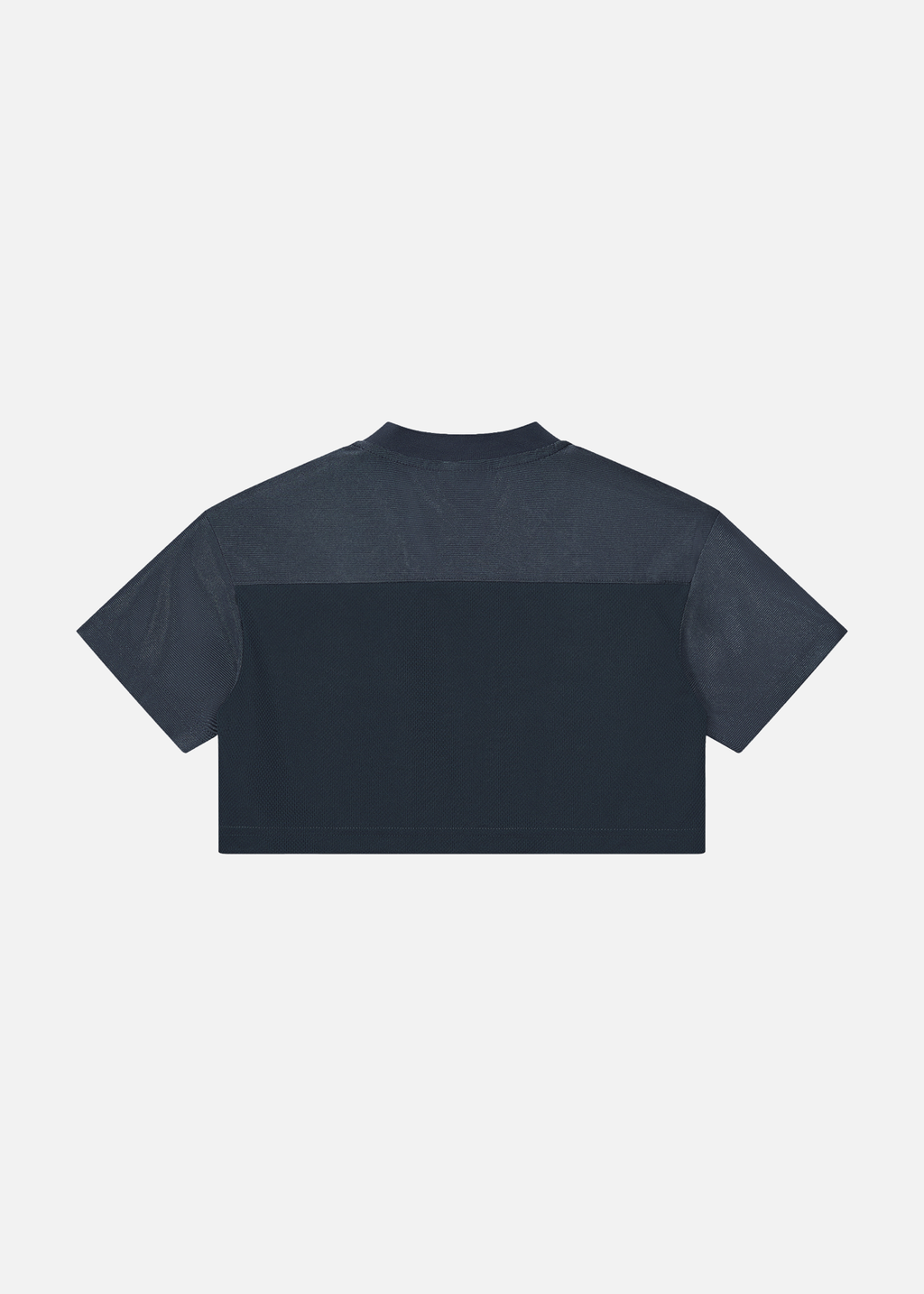 Solana Grey Blue Paneled V-Neck Cropped Soccer Jersey