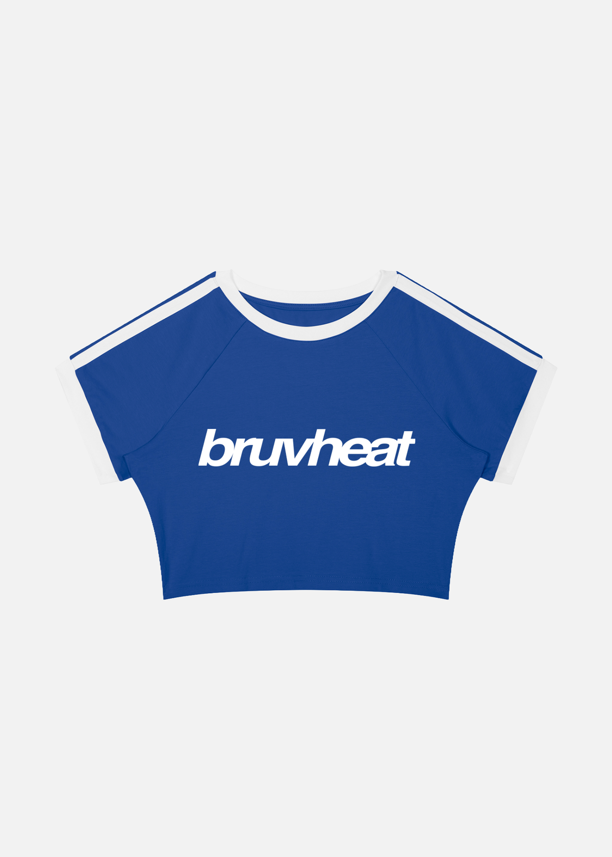 Maybe Colourful Blue Raglan Crop T-Shirt