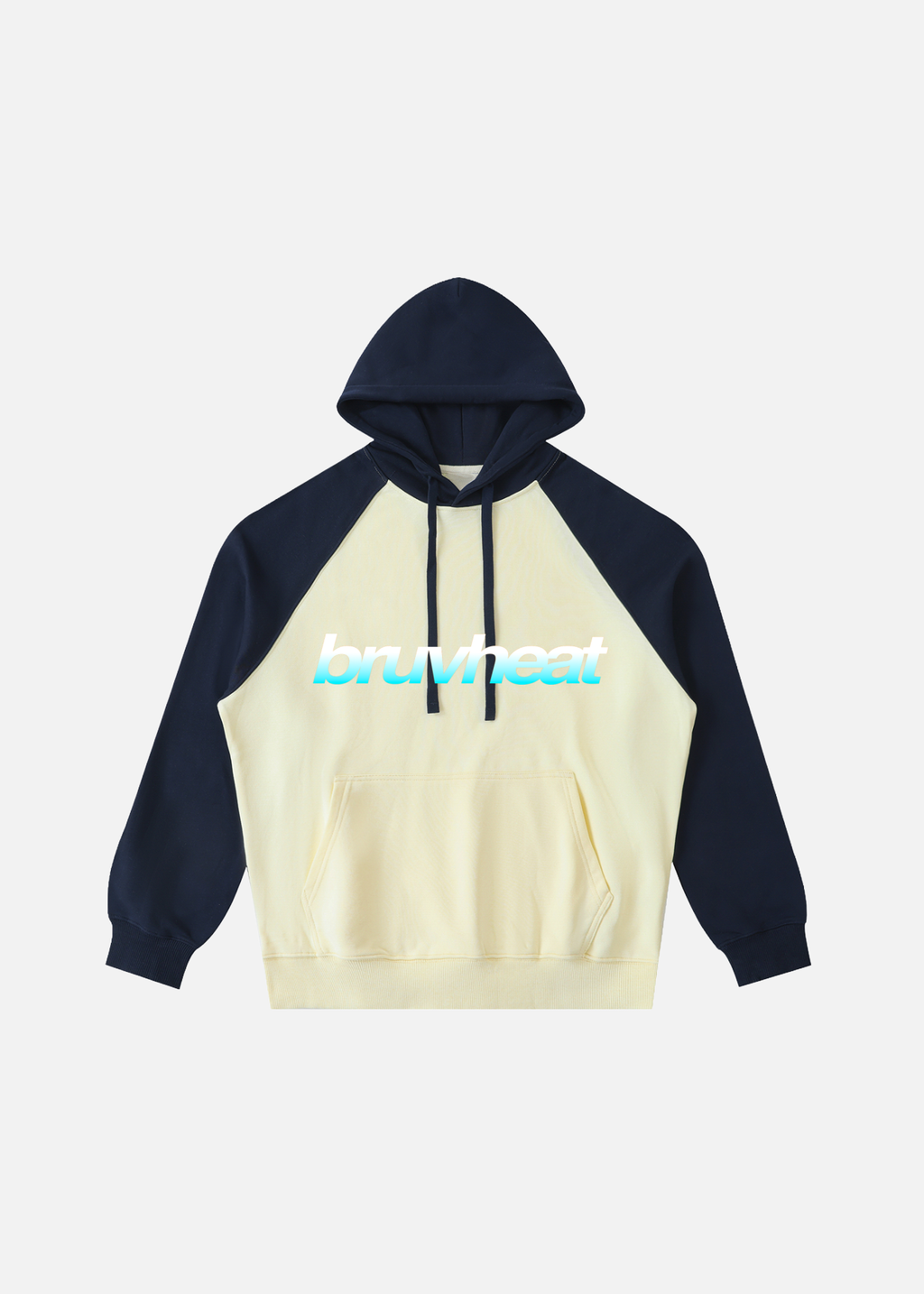 Malibu Apricot & Navy Raglan Hoodie