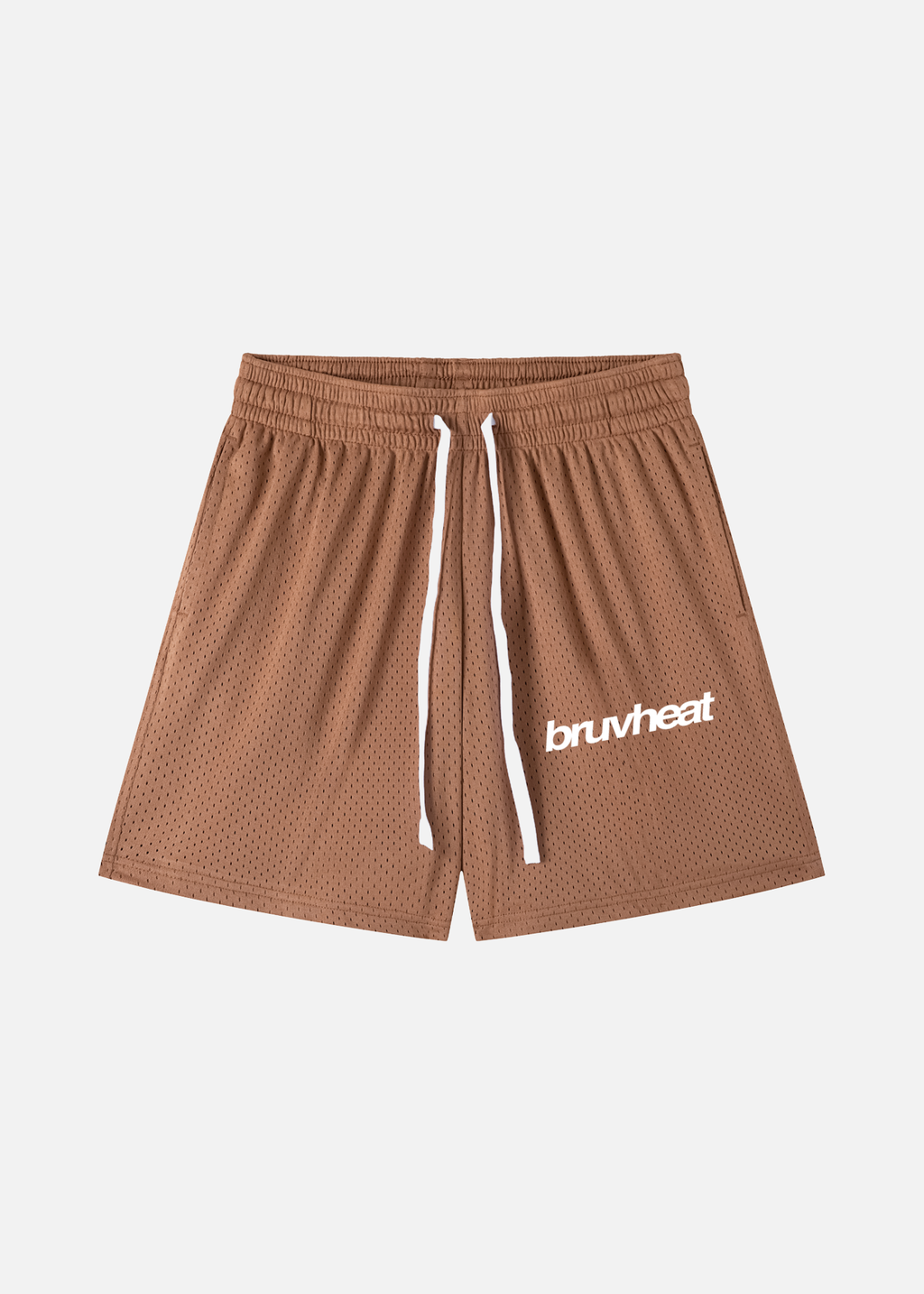 Brody Brown Mesh Drawstring Shorts