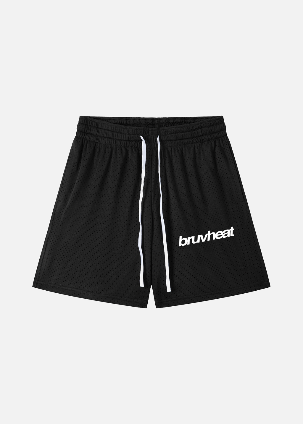 Brody Black Mesh Drawstring Shorts
