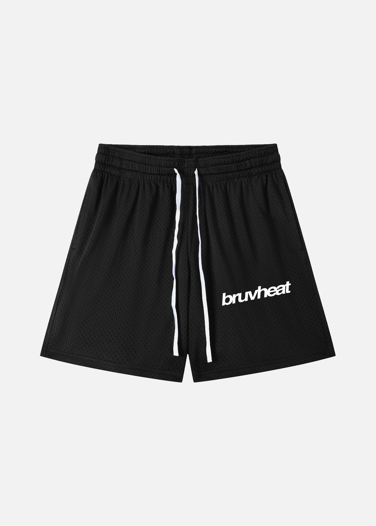 Brody Black Mesh Drawstring Shorts