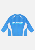 Atlas Blue Colour-Block Jacquard Soccer Jersey