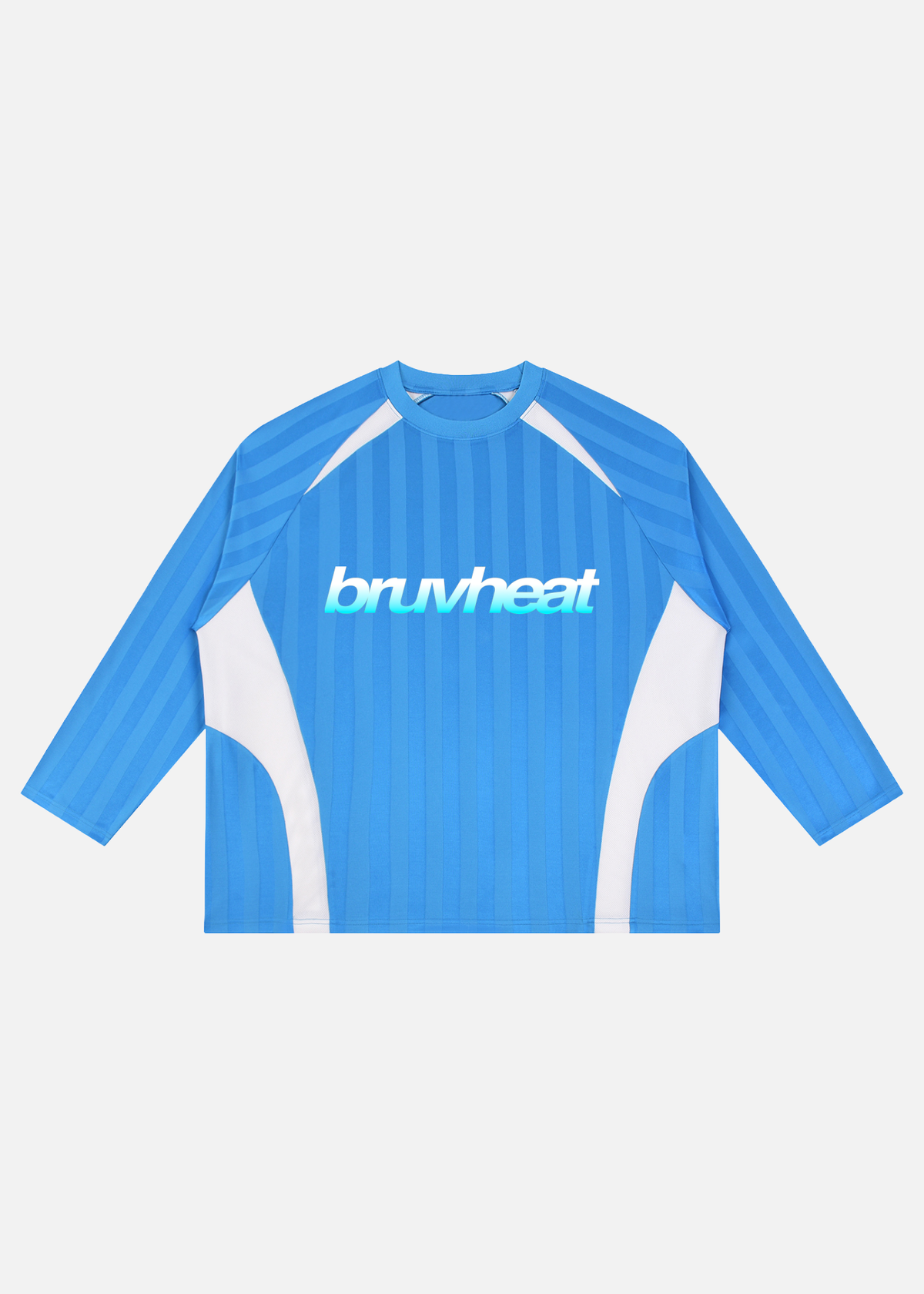 Atlas Blue Colour-Block Jacquard Soccer Jersey