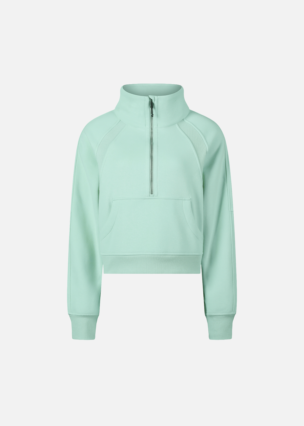 Asher Green Cropped Half-Zip Sweatshirt