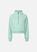 Asher Green Cropped Half-Zip Sweatshirt
