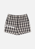 Hudson Black & Apricot Plaid Loose-Fit Shorts