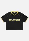 Rider Black Collared-Piping Boxy Soccer Jersey
