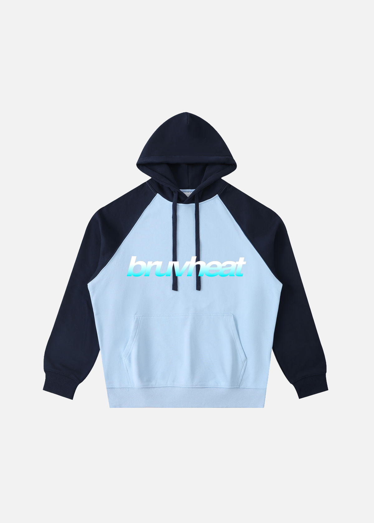 Malibu Sky Blue & Navy Raglan Hoodie