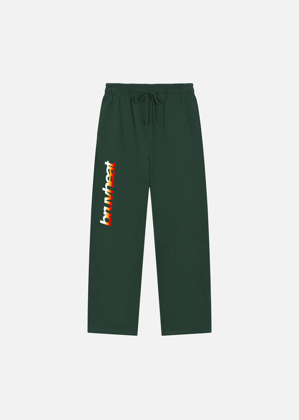 Landon Hunter Green Straight-Leg Sweatpants