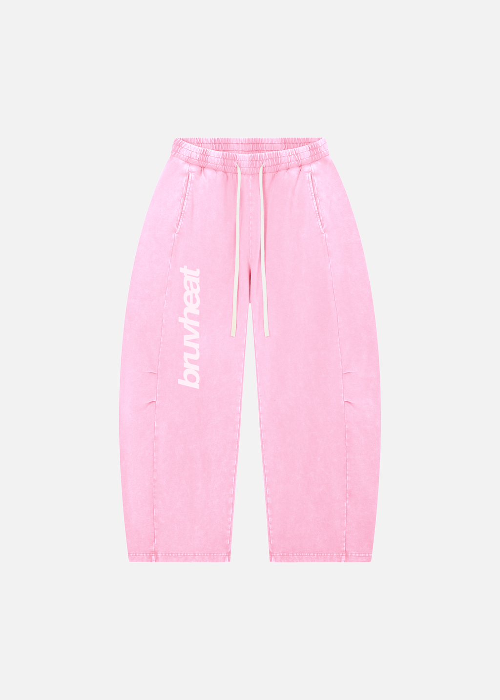 Babycat Mineral Wash Pink Barrel-Leg Pants