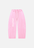Babycat Mineral Wash Pink Barrel-Leg Pants