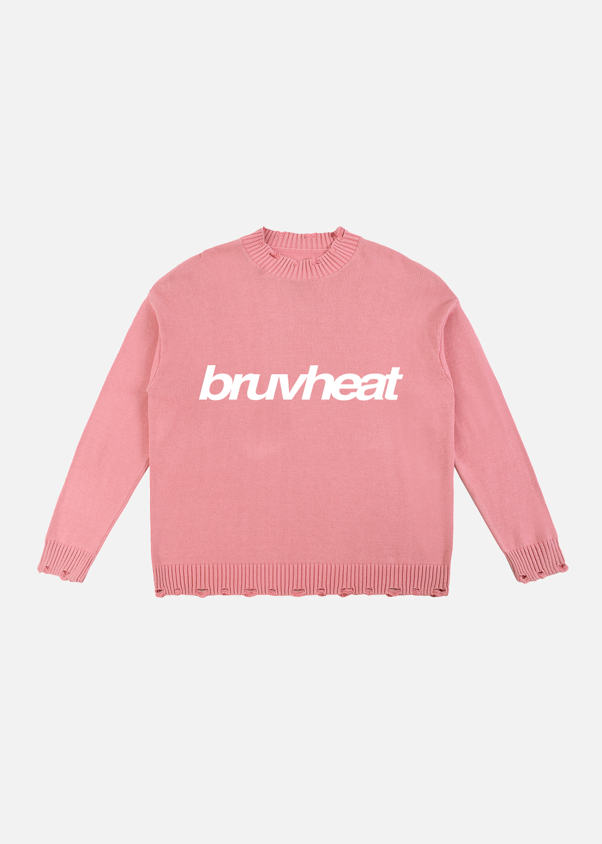 Austin Vintage Washed Pink Hand-Frayed Sweater