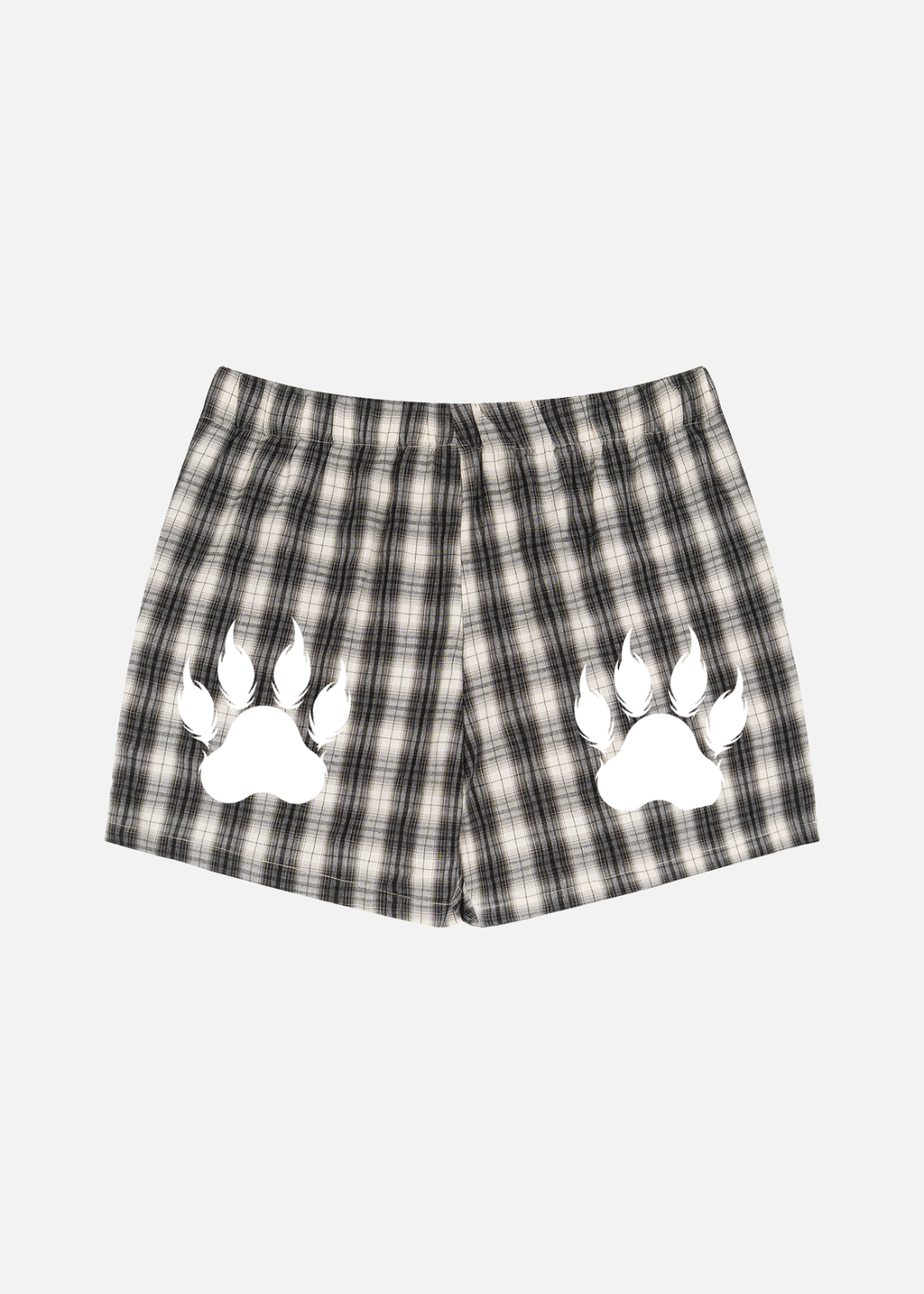 Hudson Black & Apricot Plaid Loose-Fit Shorts