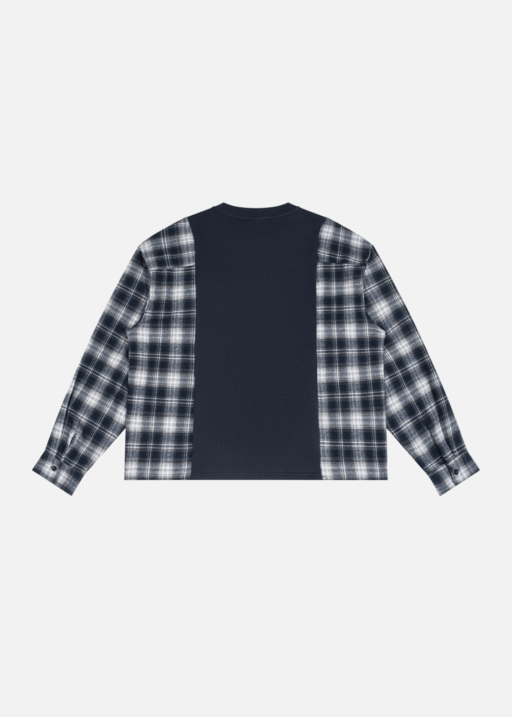 Dawson Navy & White Plaid Long-Sleeve T-Shirt
