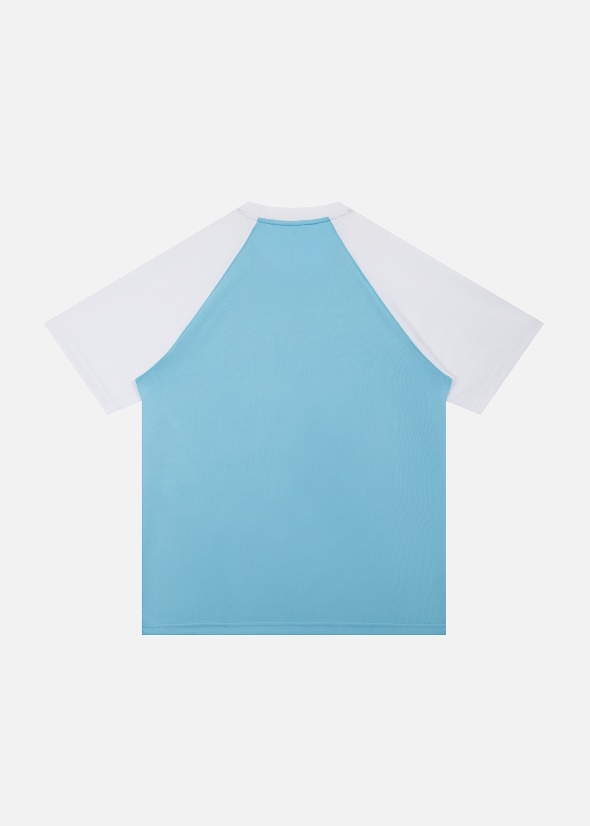 Frost Blue & White Contrast Raglan Mesh T-Shirt