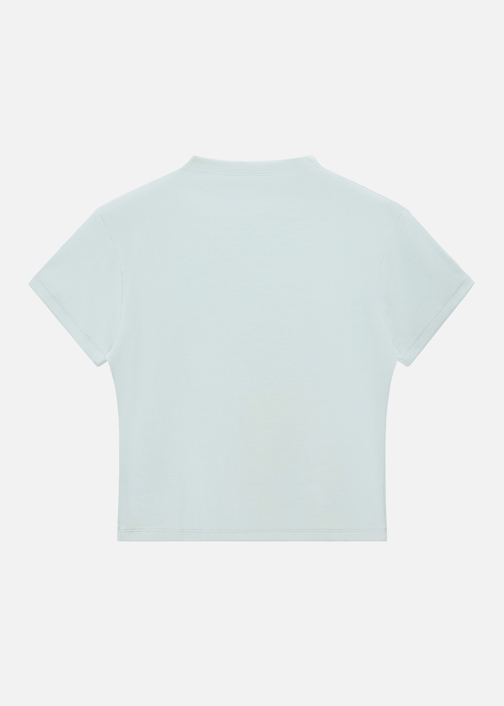 Oasis Water Blue Slim-Fit Mock-Neck T-Shirt