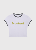 Rush Purple & Dark Grey Crop T-Shirt