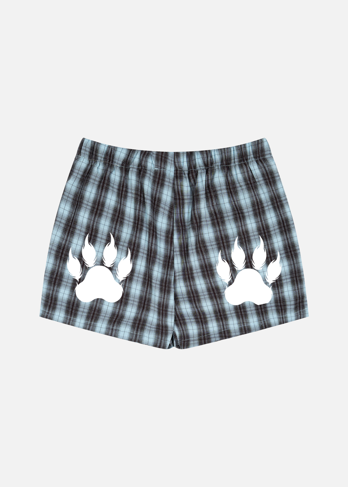 Hudson Brown & Blue Plaid Loose-Fit Shorts
