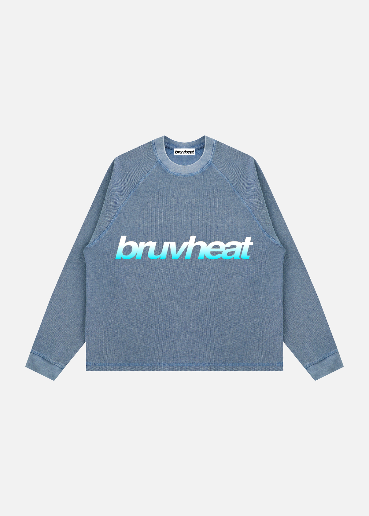 Saratoga Vintage Wash Blue Boxy Waffle T-Shirt