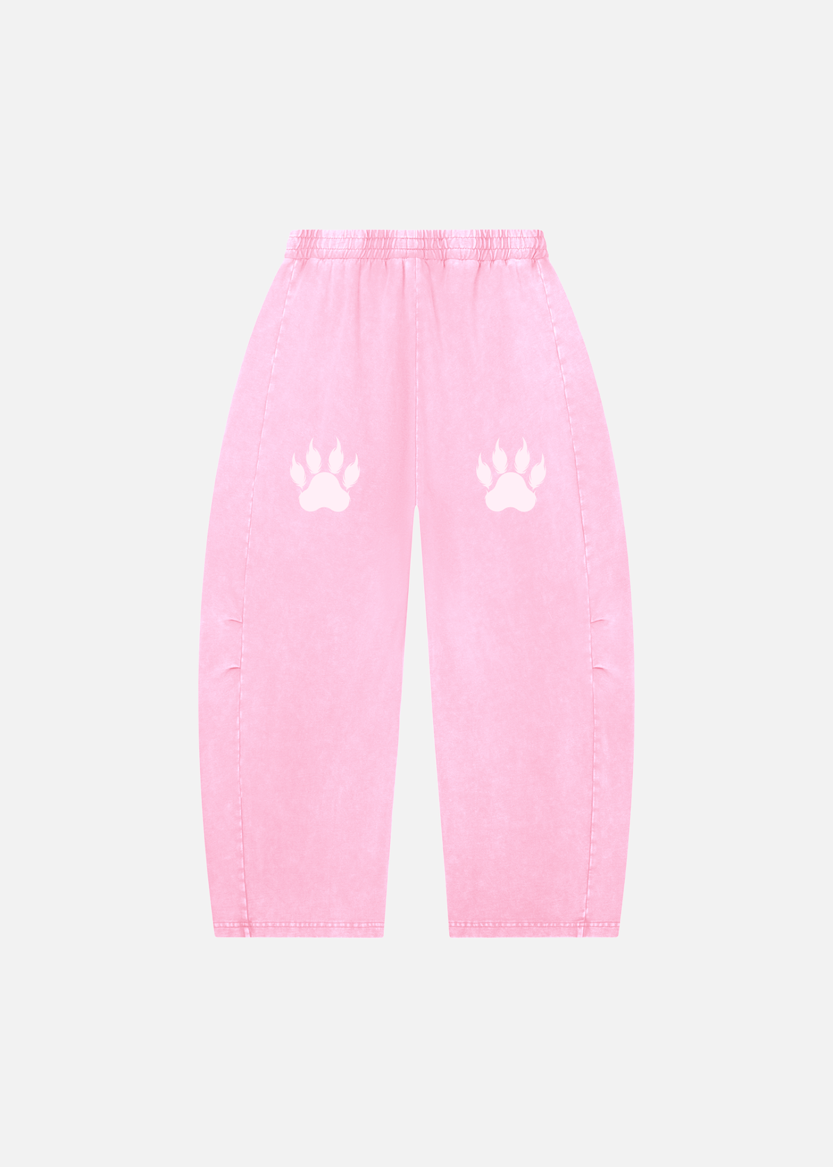 Babycat Mineral Wash Pink Barrel-Leg Pants