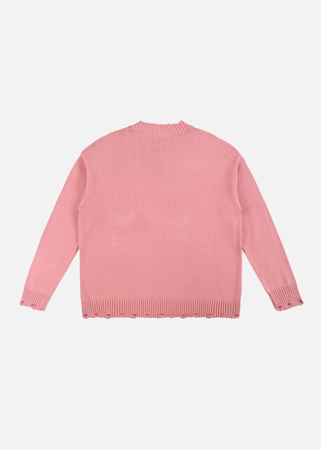 Austin Vintage Washed Pink Hand-Frayed Sweater