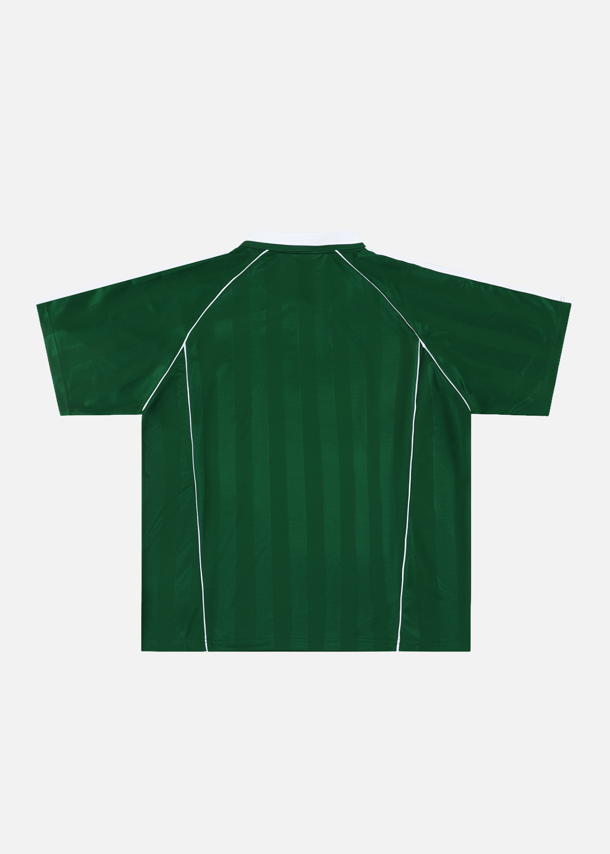 Austin Dark Green & White Striped Collared Soccer Jersey
