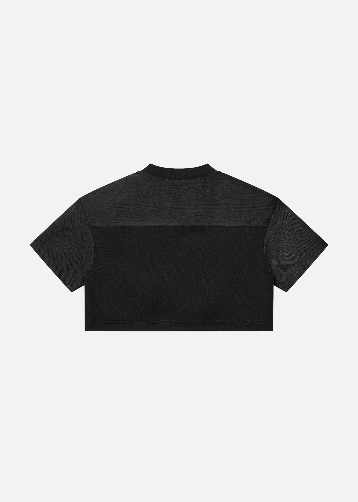 Solana Black Paneled V-Neck Cropped Soccer Jersey
