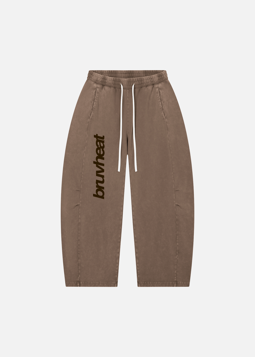 Tahoe Mineral Wash Coffee Barrel-Leg Pants