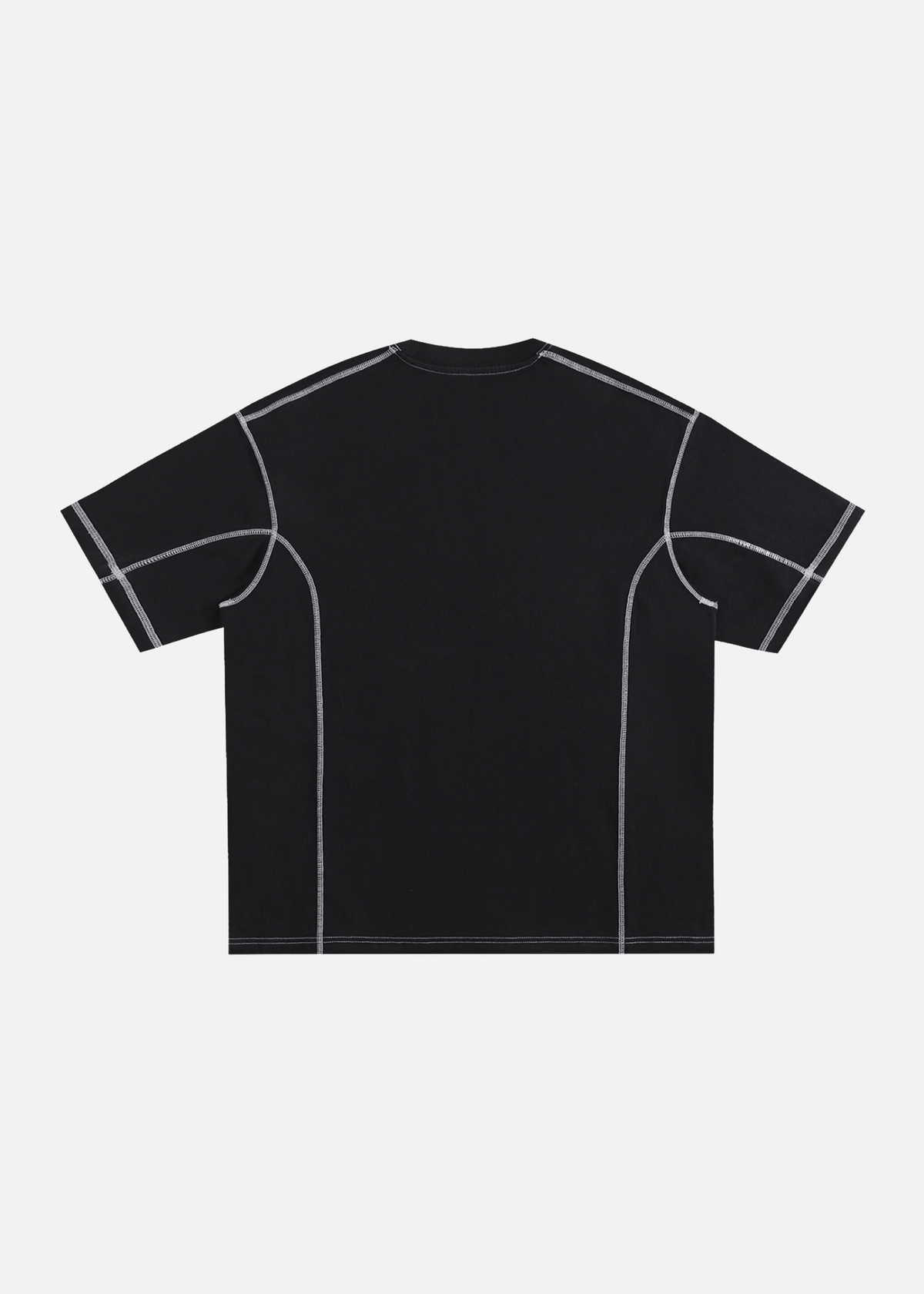 Mercer Black Contrast-Stitched Cotton T-Shirt