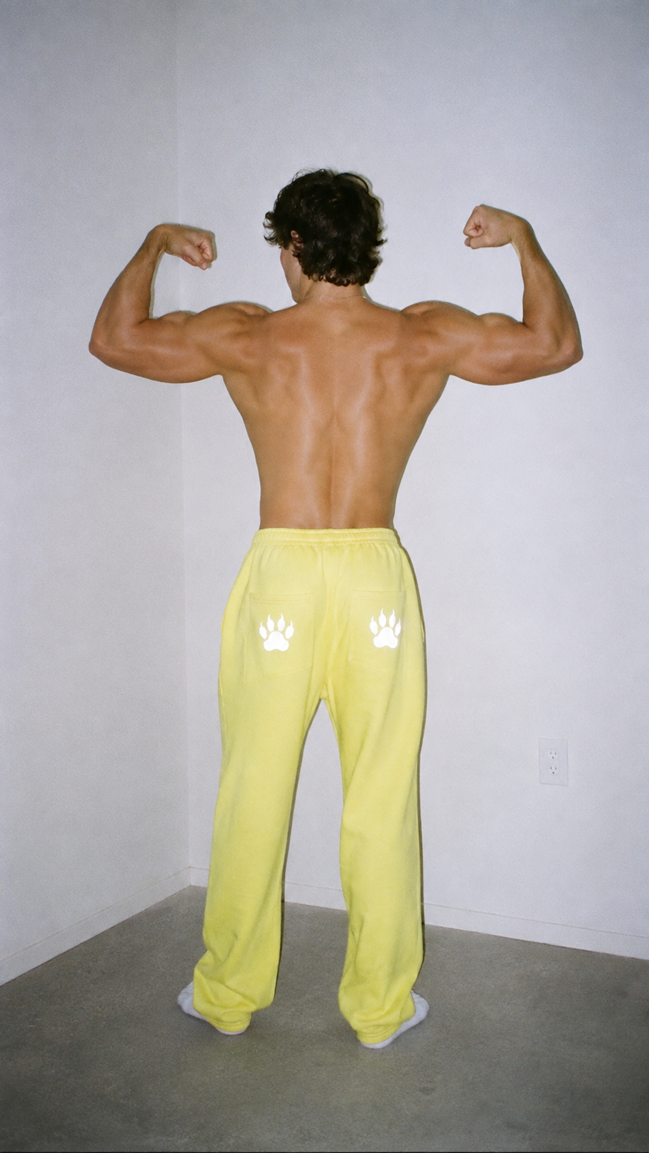 Stryker Sunfade Yellow Wide-Leg Fleece Sweatpants