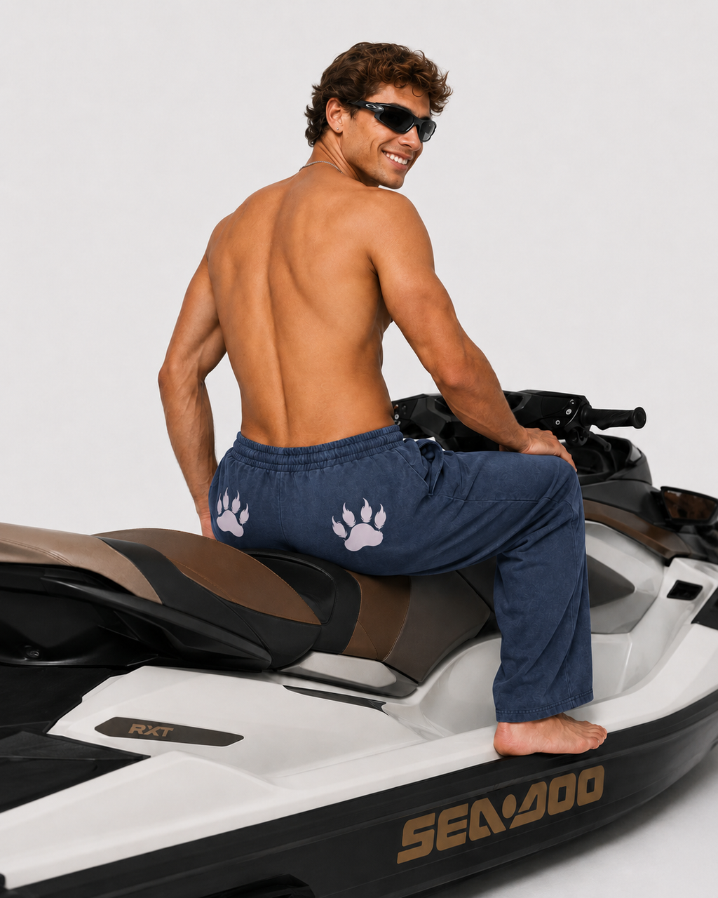 Tahoe Mineral Wash Blue Barrel-Leg Pants