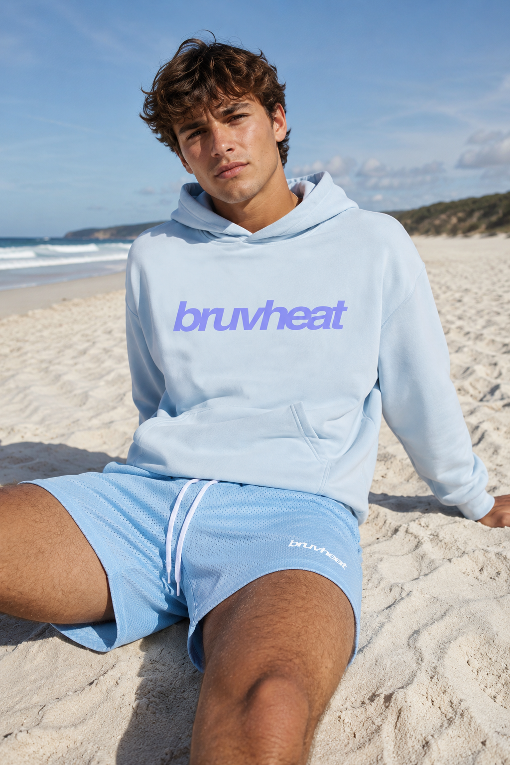Weston Blue Heavyweight Boxy Drop-Shoulder Hoodie