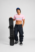Solana Pink Paneled V-Neck Cropped Soccer Jersey