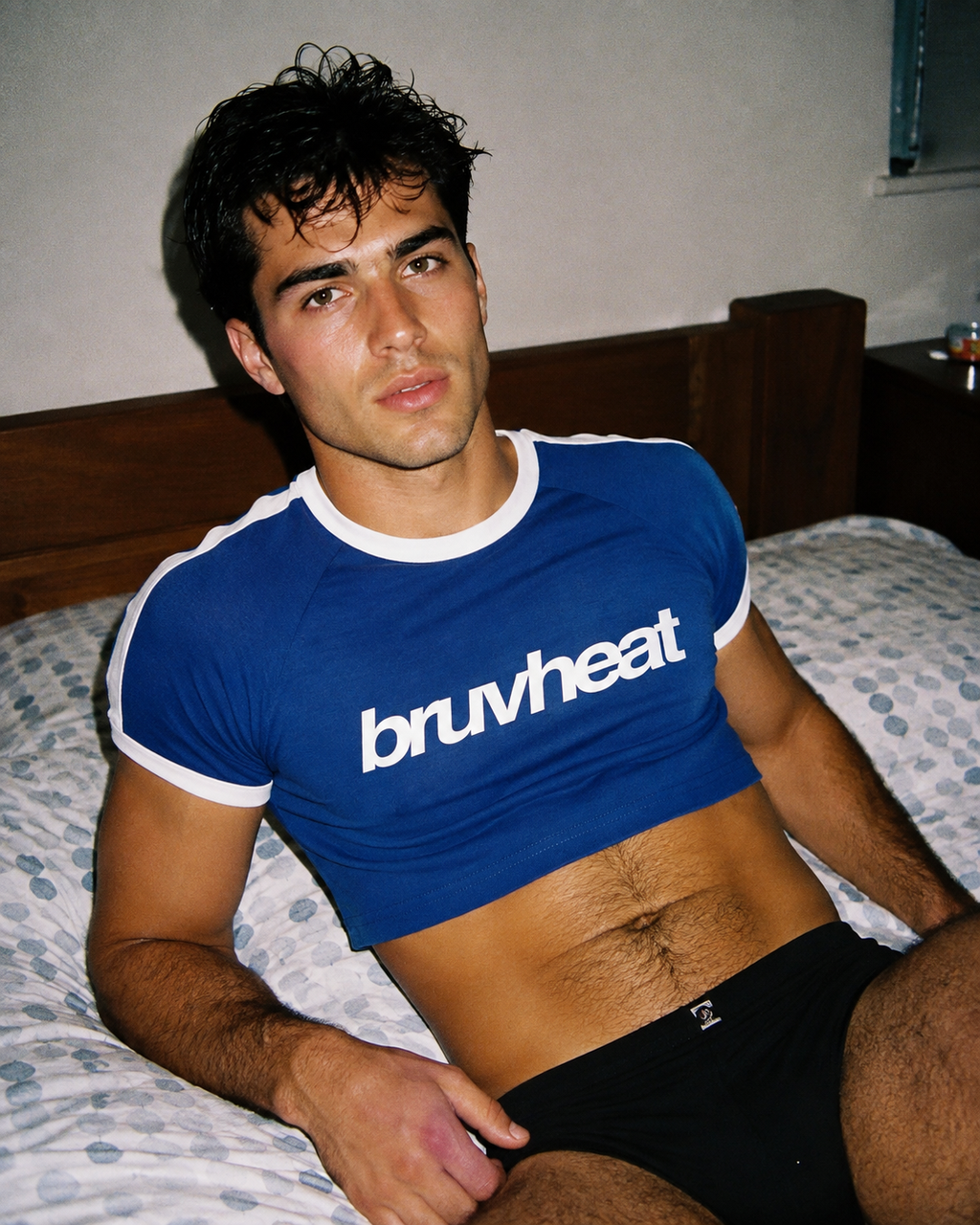 Maybe Colourful Blue Raglan Crop T-Shirt