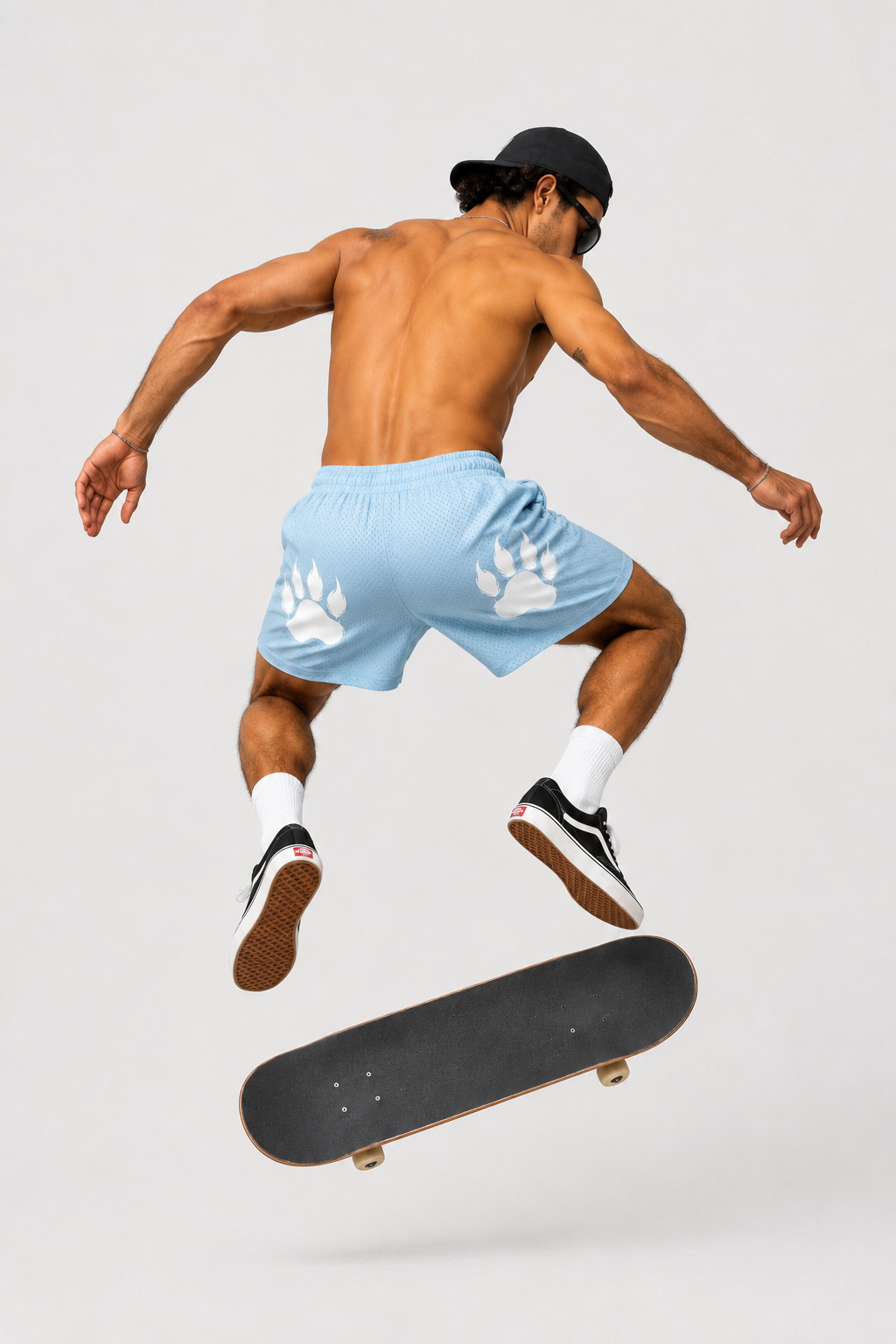 Brody Sky Blue Mesh Drawstring Shorts