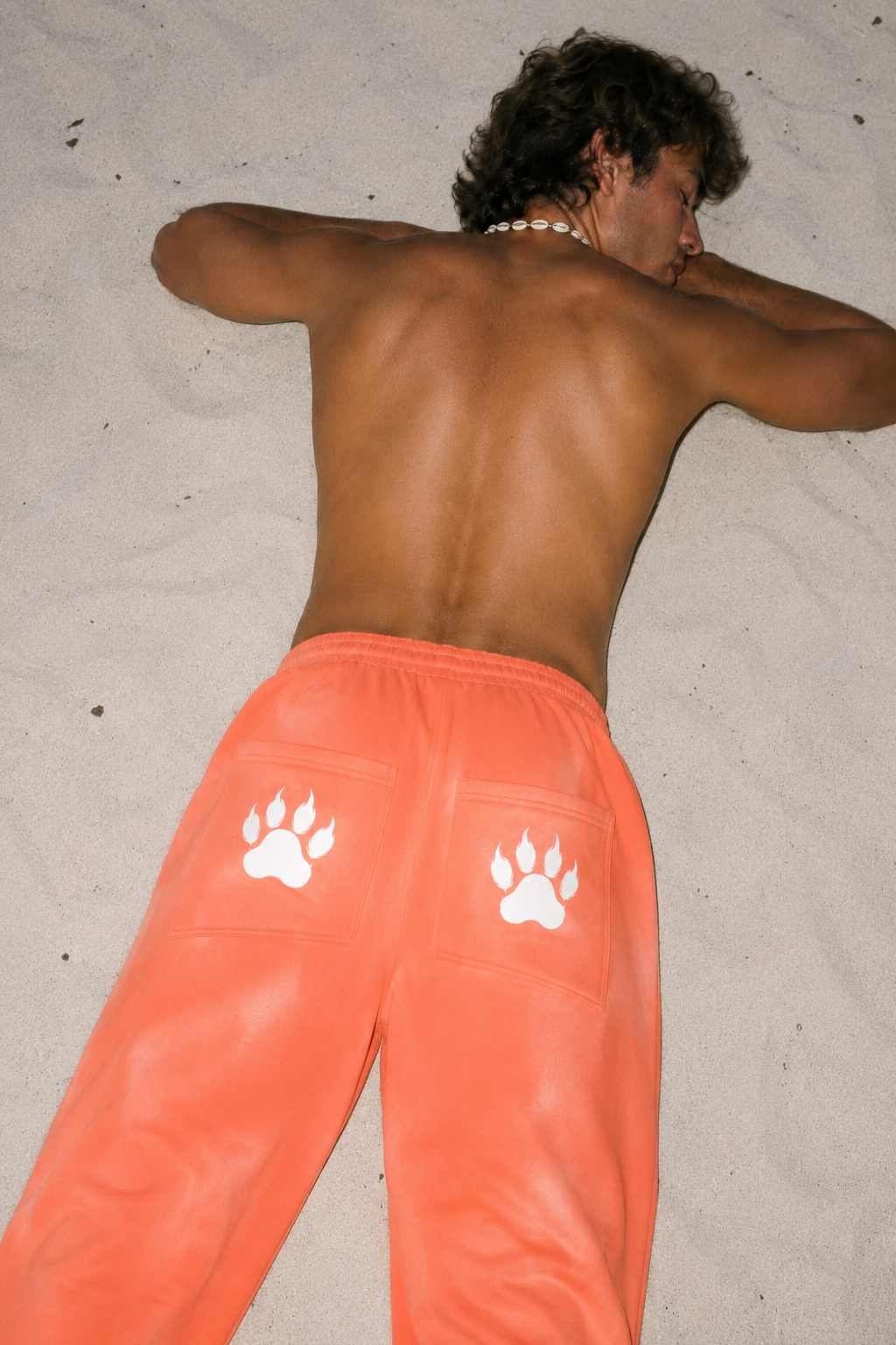 Stryker Sunfade Orange Wide-Leg Fleece Sweatpants