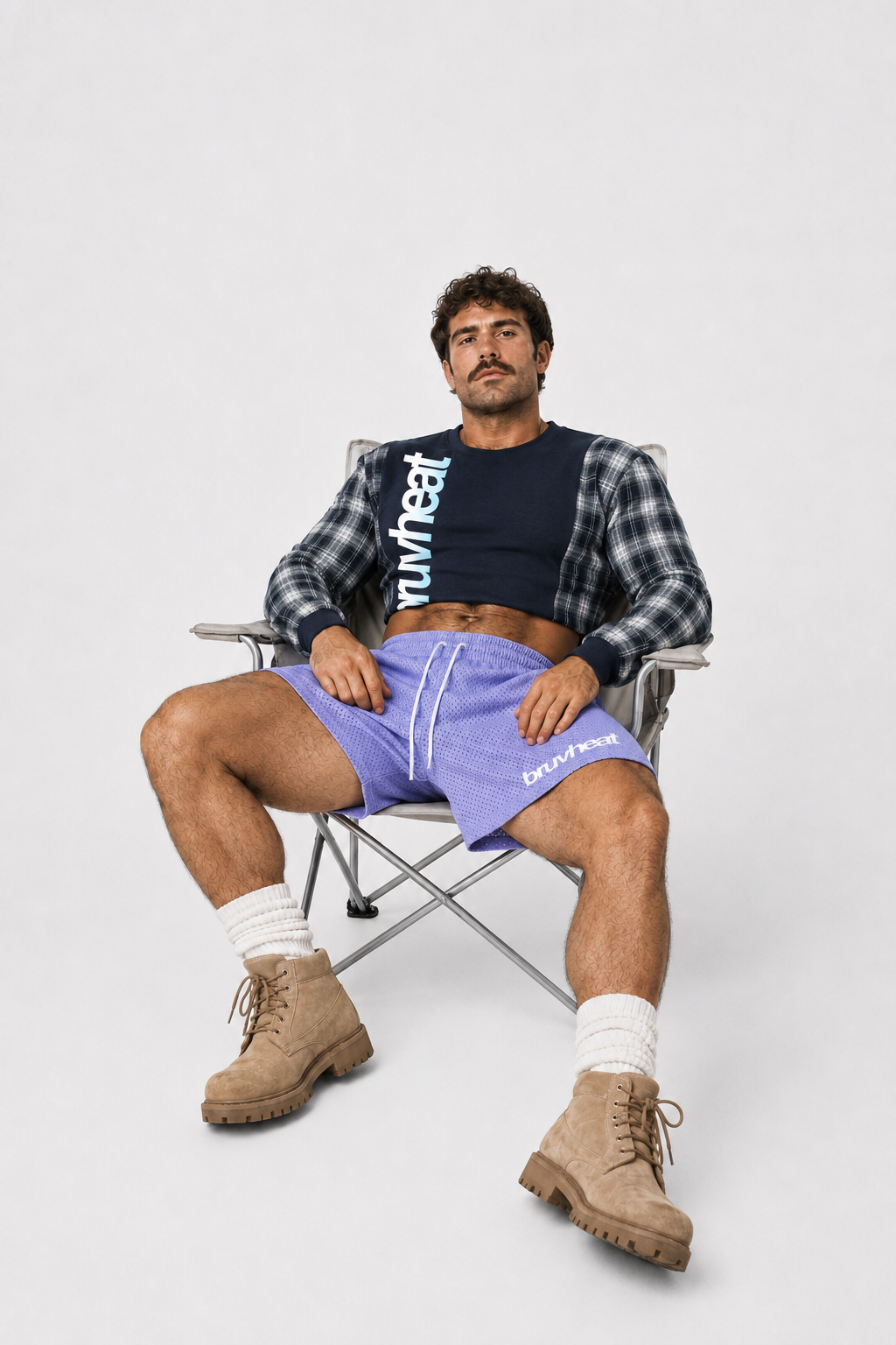 Brody Purple Mesh Drawstring Shorts