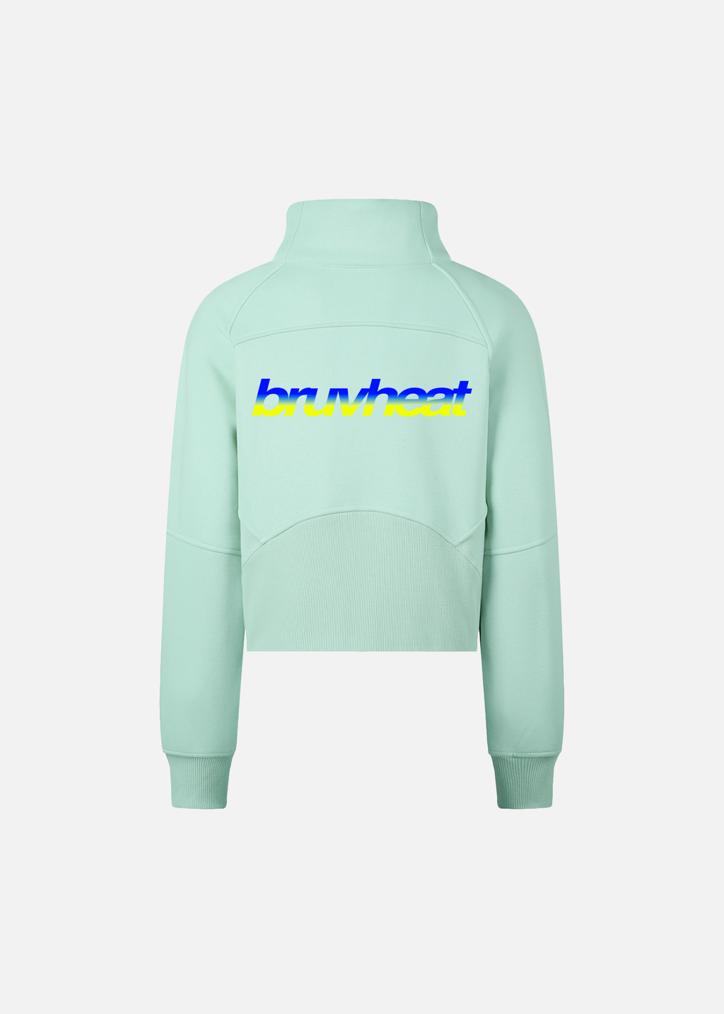 Asher Green Cropped Half-Zip Sweatshirt