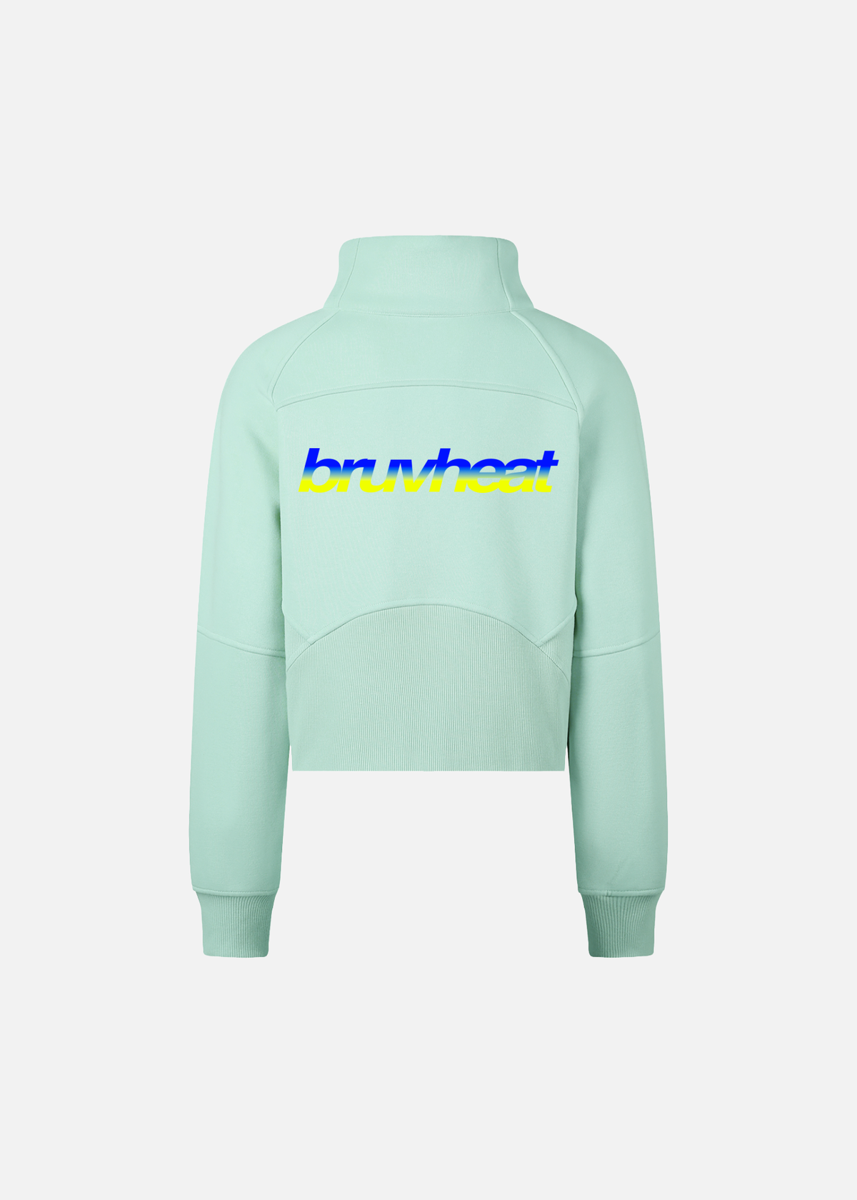 Asher Green Cropped Half-Zip Sweatshirt
