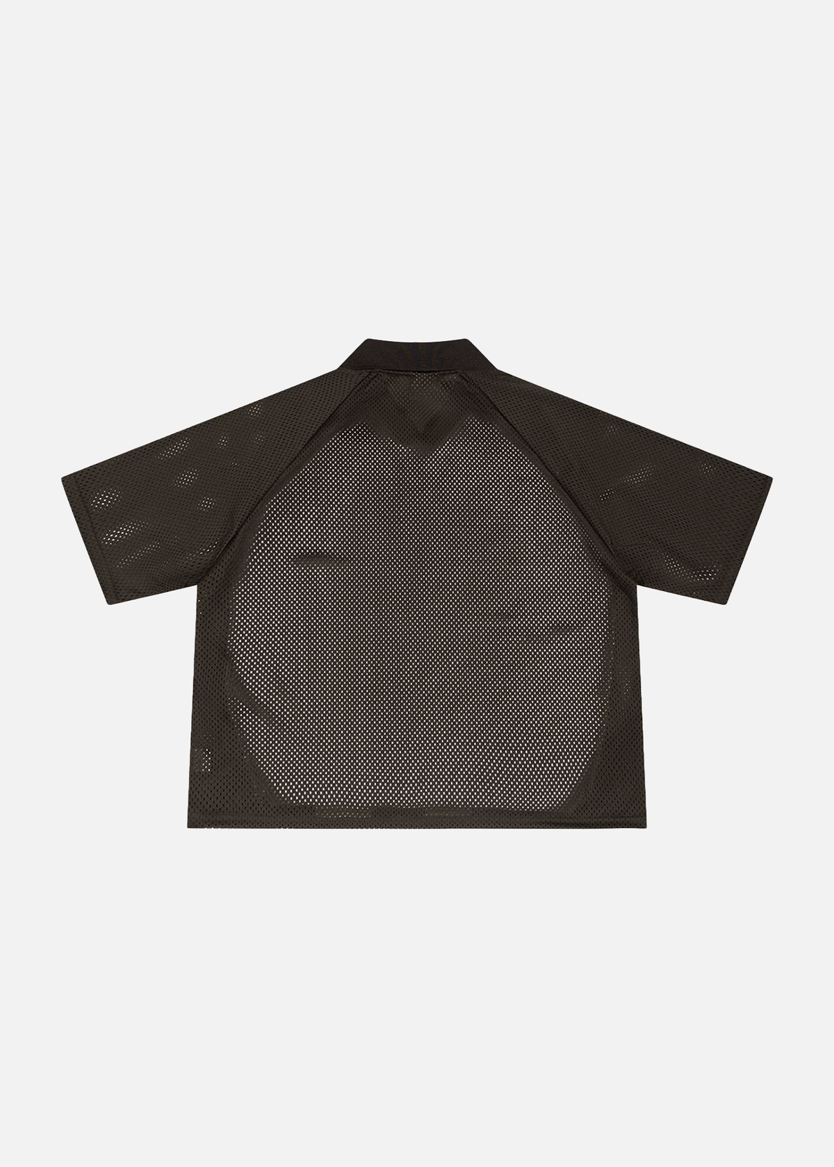 Maverick Coffee & Apricot Striped Mesh Boxy Soccer Jersey