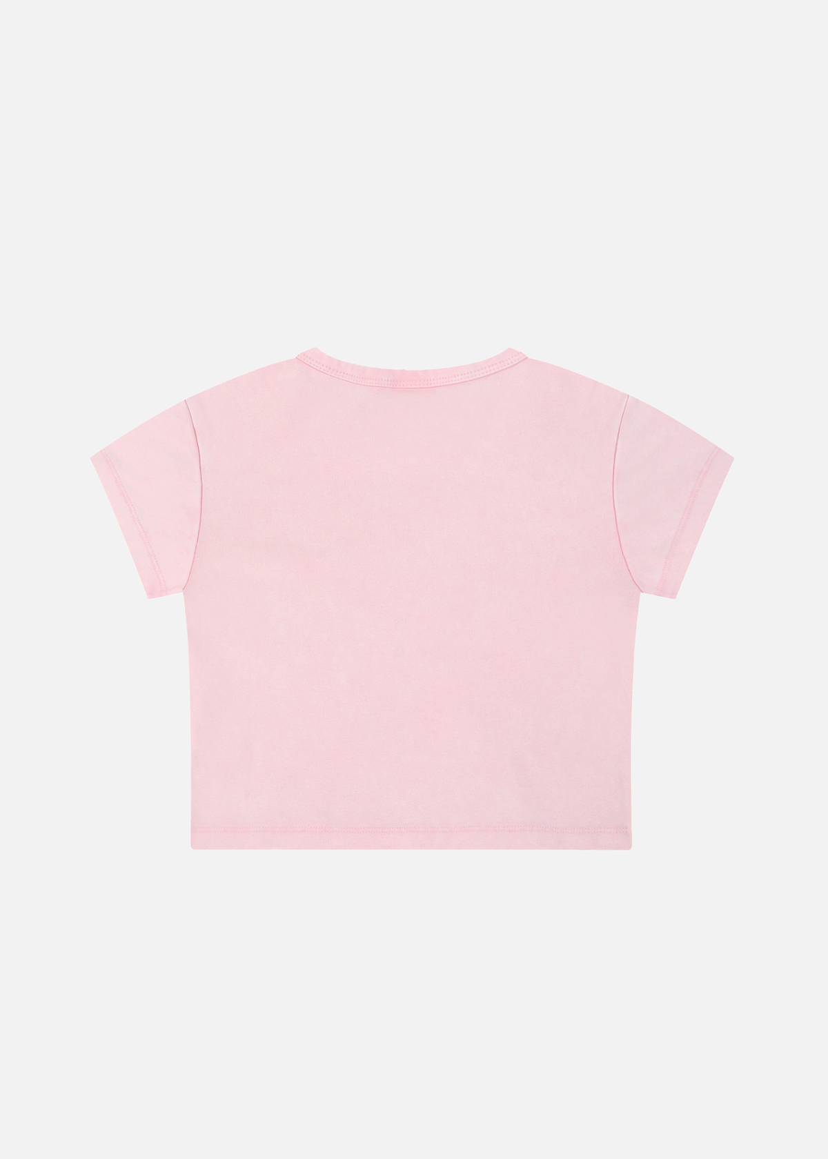 Aurora Snow Washed Pink Drop-Shoulder Crop T-Shirt